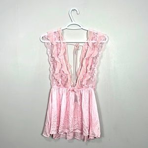 Victorias Secret Designer Collection Silk Lace Satin Chemise Babydoll Small $198